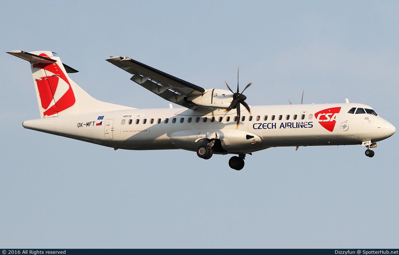 Photo of OK-MFT - ATR 72-500 operated by CSA Czech Airlines