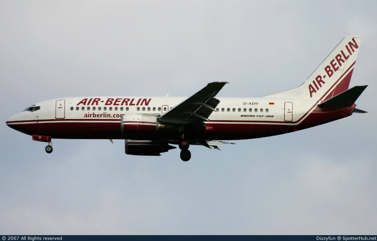 Photo of D-ADII - Boeing 737-329 operated by Air Berlin (opb dba)