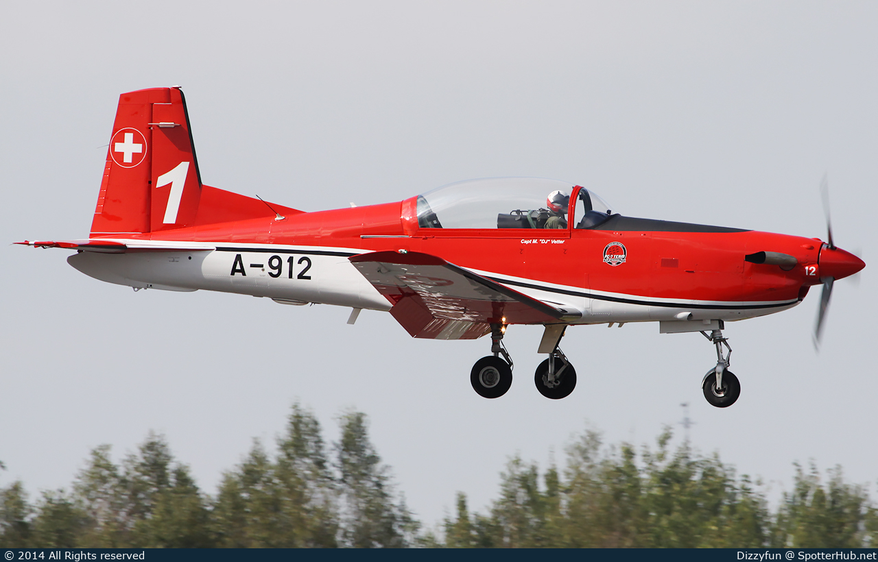 Photo of A-912 - Pilatus PC-7 operated by Swiss Air Force