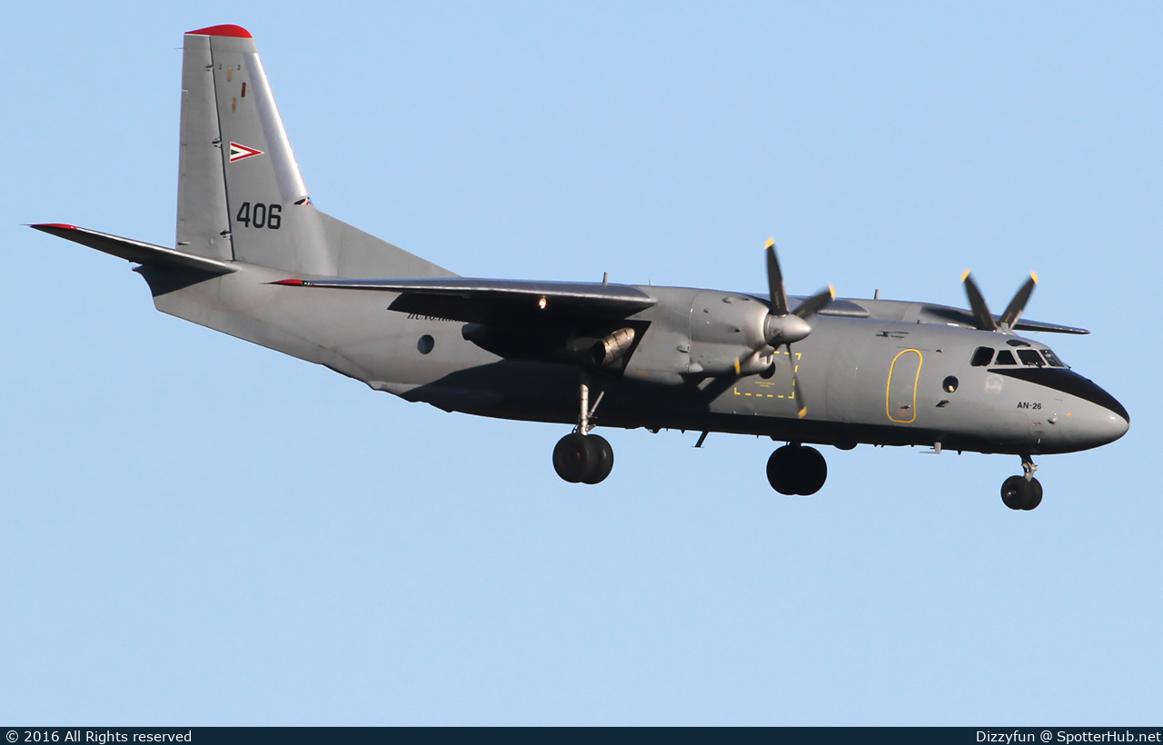 Photo of 406 - Antonov An-26 operated by Hungarian Air Force