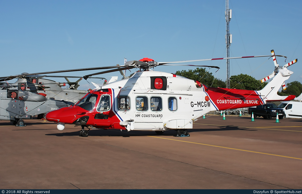 Photo of G-MCGW - Leonardo AW189 operated by HM Coastguard (opb Bristow Helicopters)