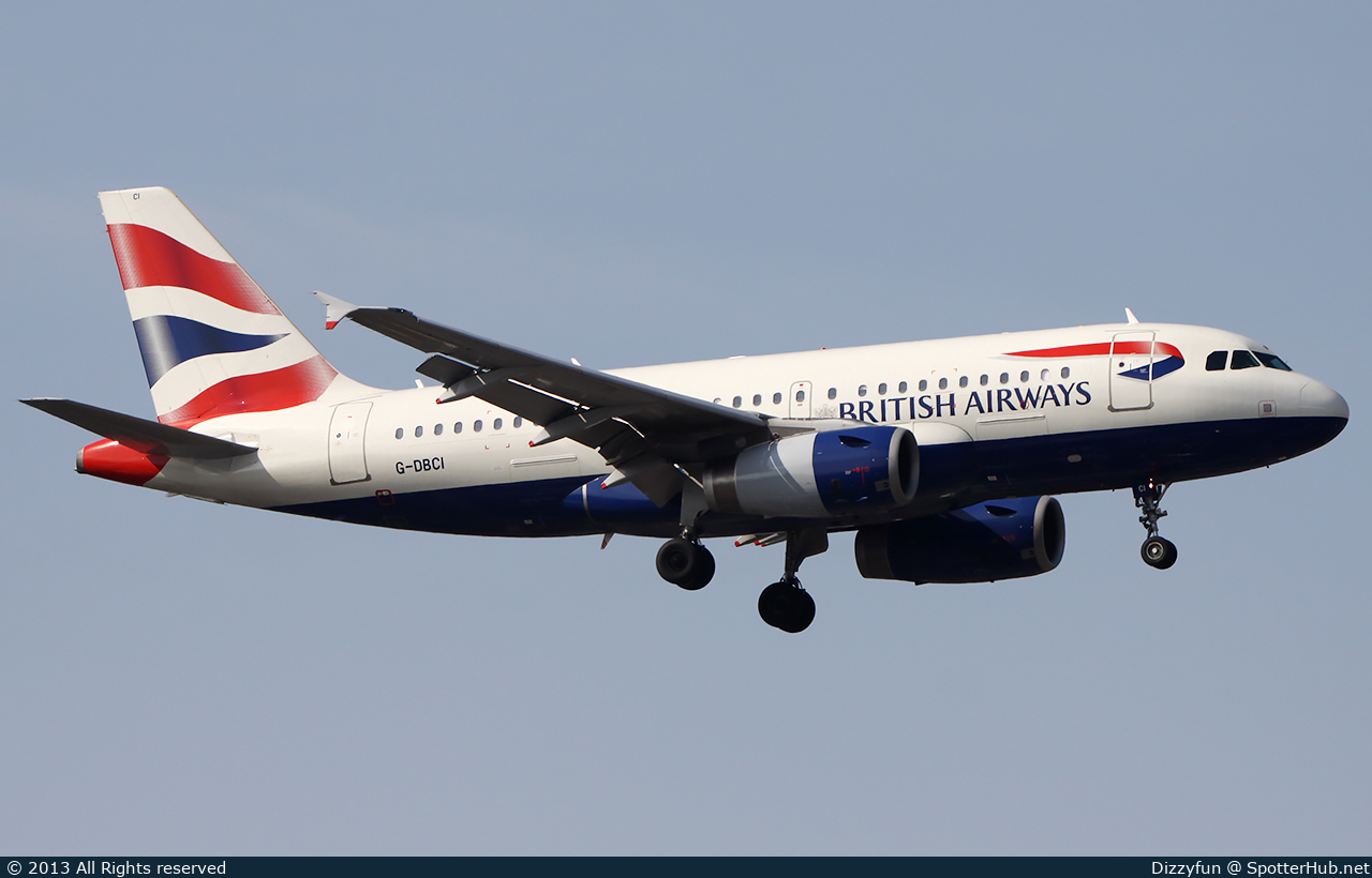 Photo of G-DBCI - Airbus A319-131 operated by British Airways