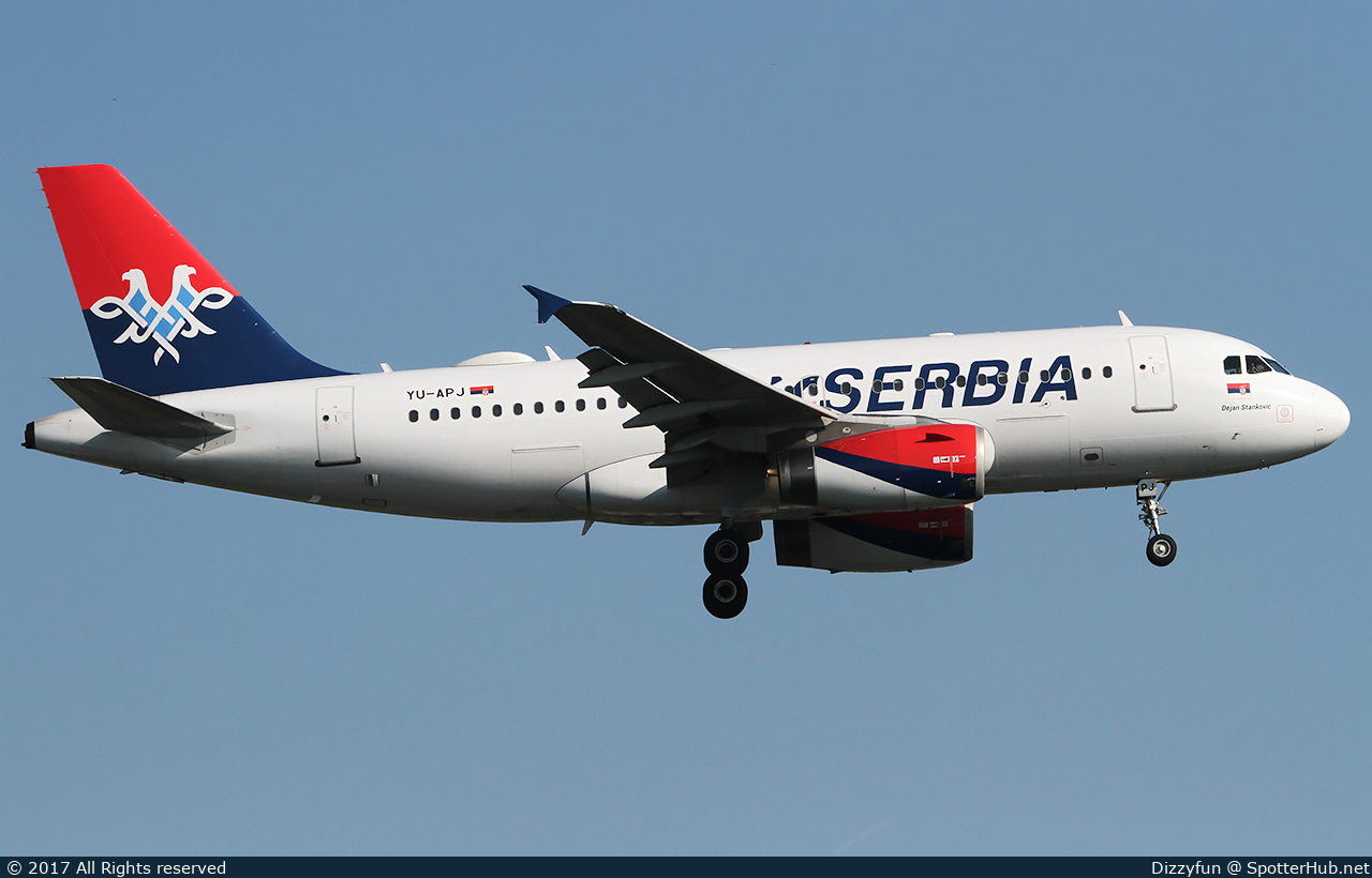 Photo of YU-APJ - Airbus A319-132 operated by Air Serbia