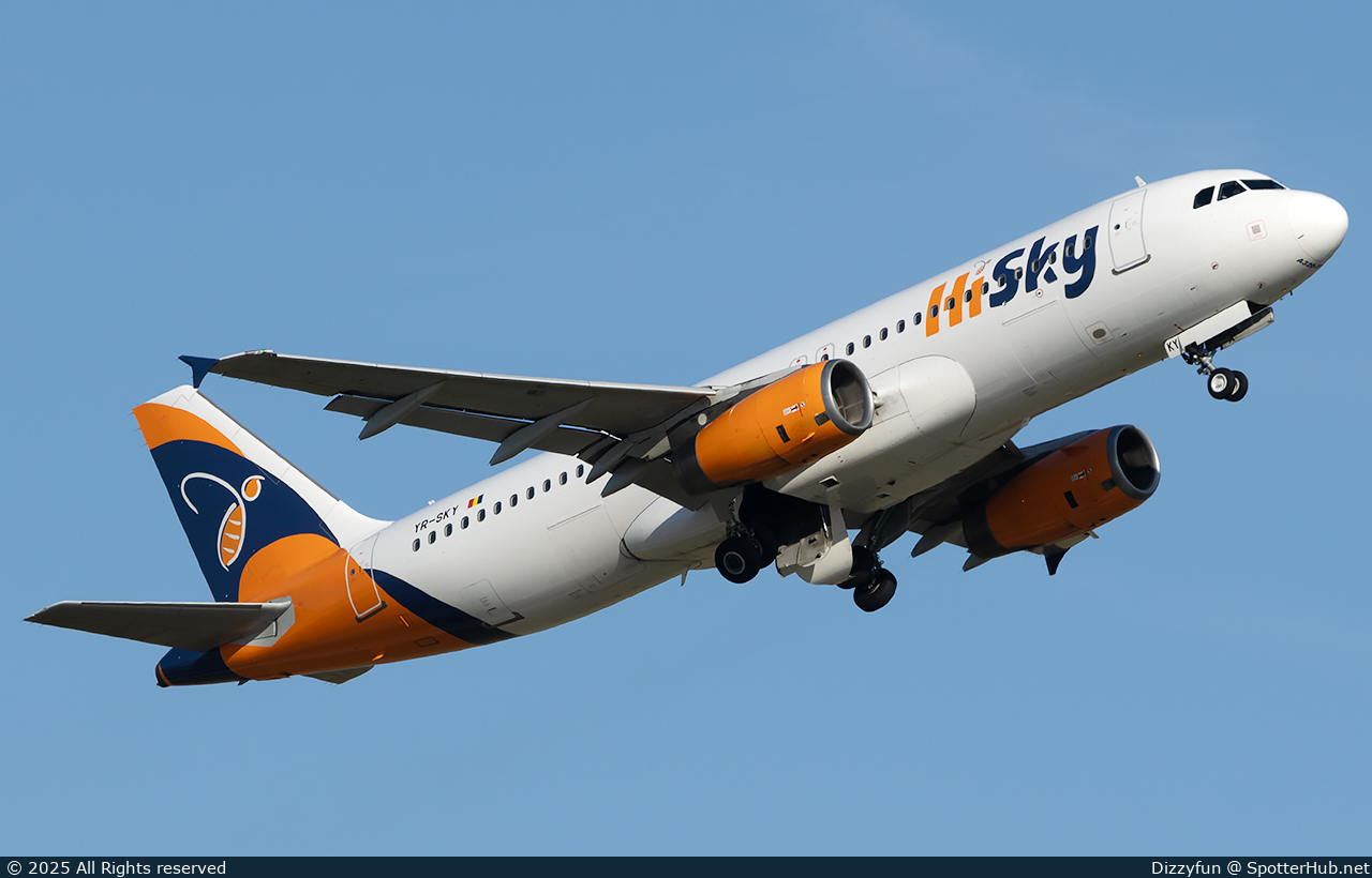 Photo of YR-SKY - Airbus A320-232 operated by HiSky Europe