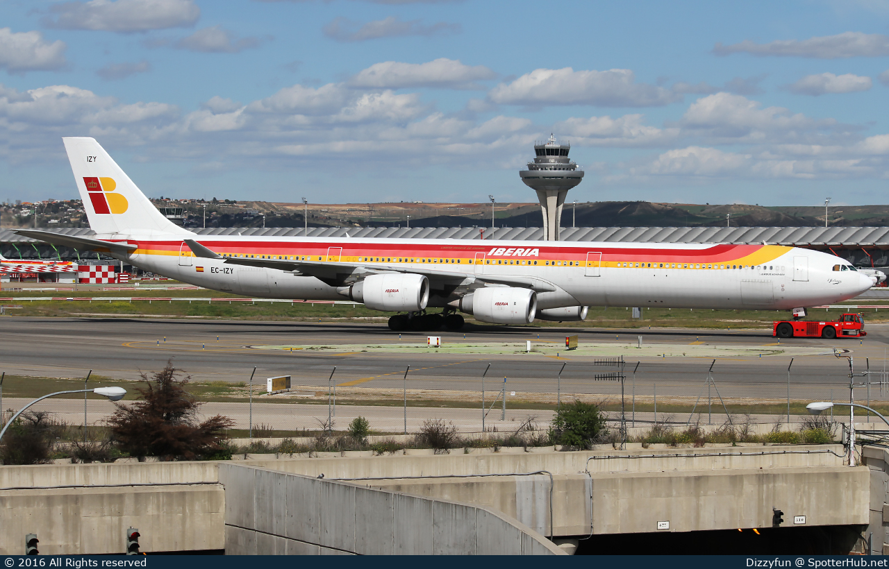 Photo of EC-IZY - Airbus A340-642 operated by Iberia