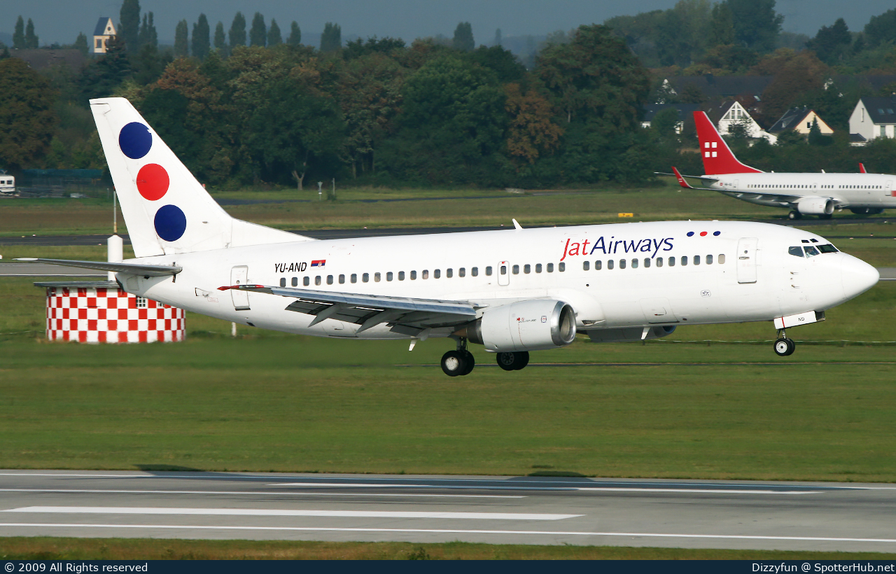 Photo of YU-AND - Boeing 737-3H9 operated by Jat Airways