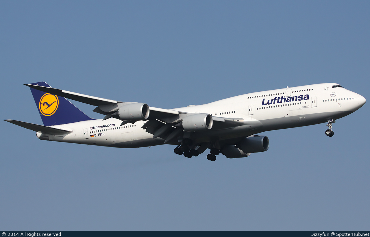 Photo of D-ABYG - Boeing 747-830 operated by Lufthansa