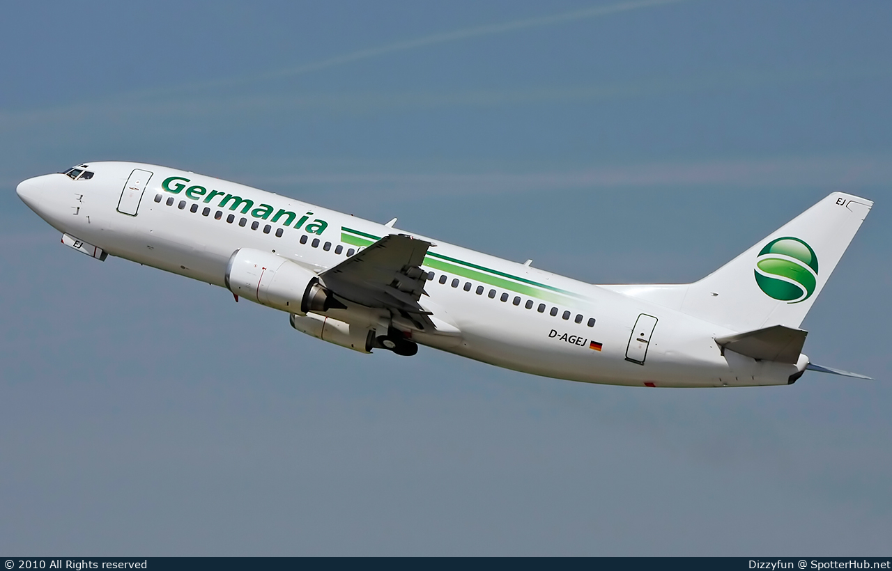 Photo of D-AGEJ - Boeing 737-3L9 operated by Germania