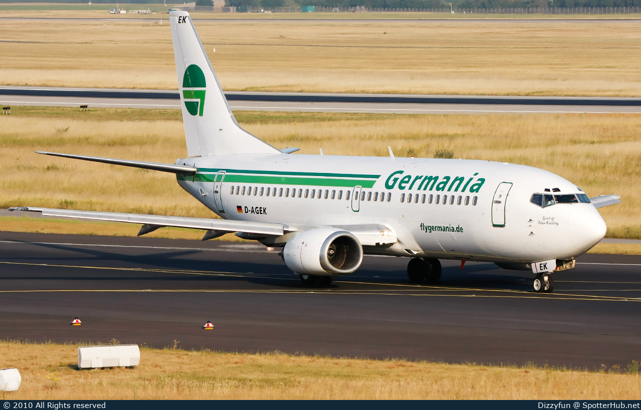 Photo of D-AGEK - Boeing 737-3M8 operated by Germania