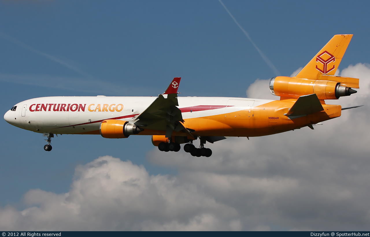 Photo of N986AR - McDonnell Douglas MD-11(F) operated by Centurion Air Cargo