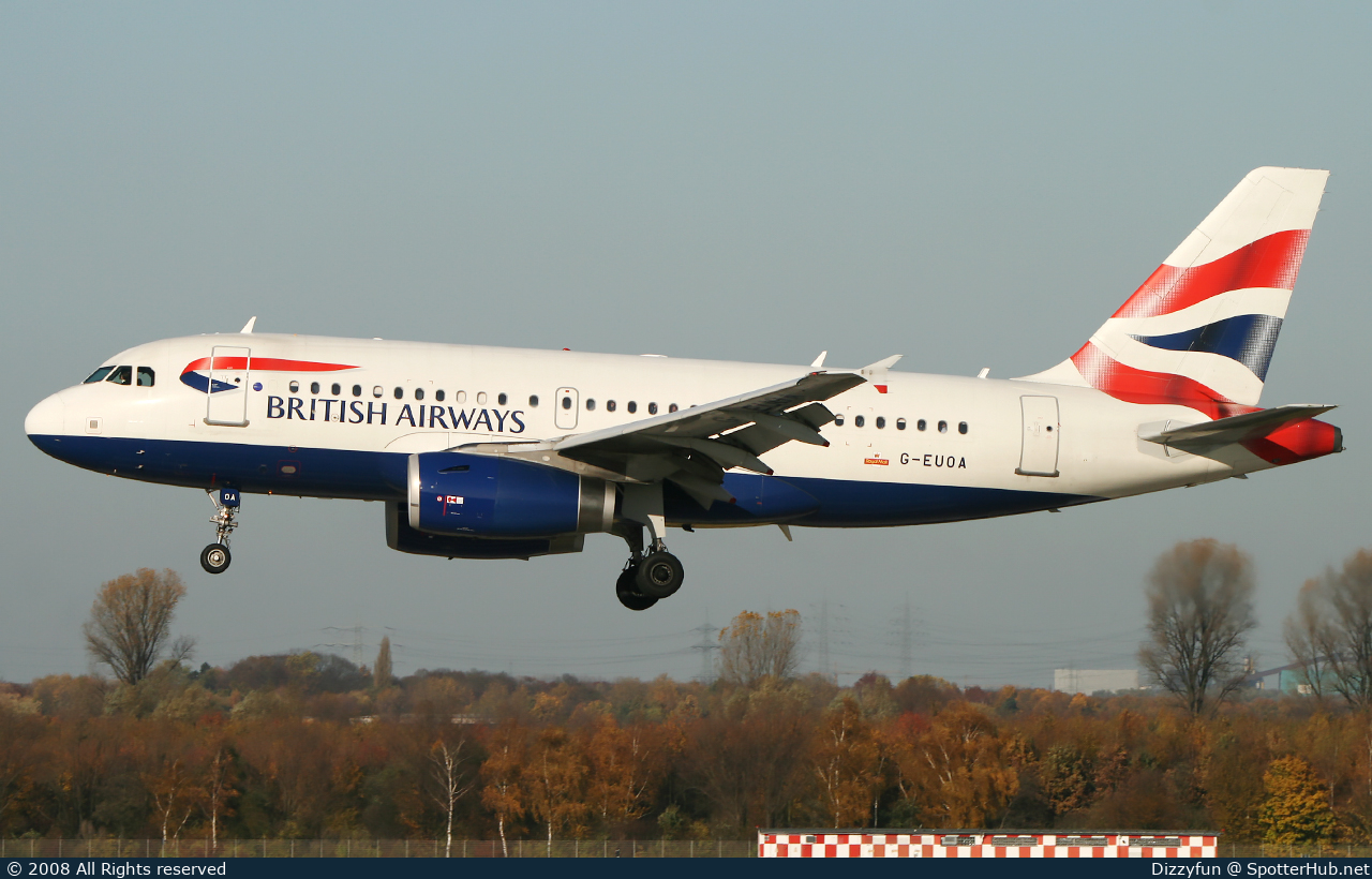 Photo of G-EUOA - Airbus A319-131 operated by British Airways