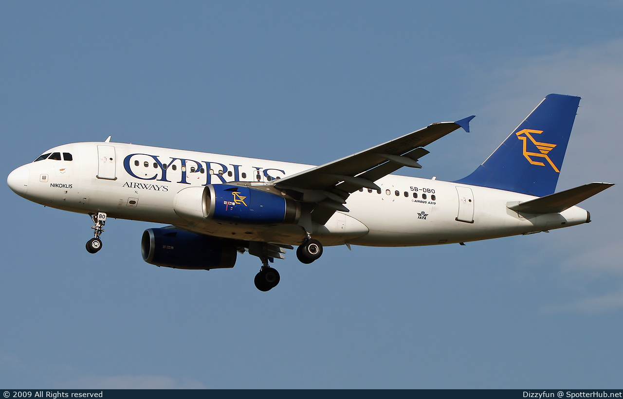 Photo of 5B-DBO - Airbus A319-132 operated by Cyprus Airways