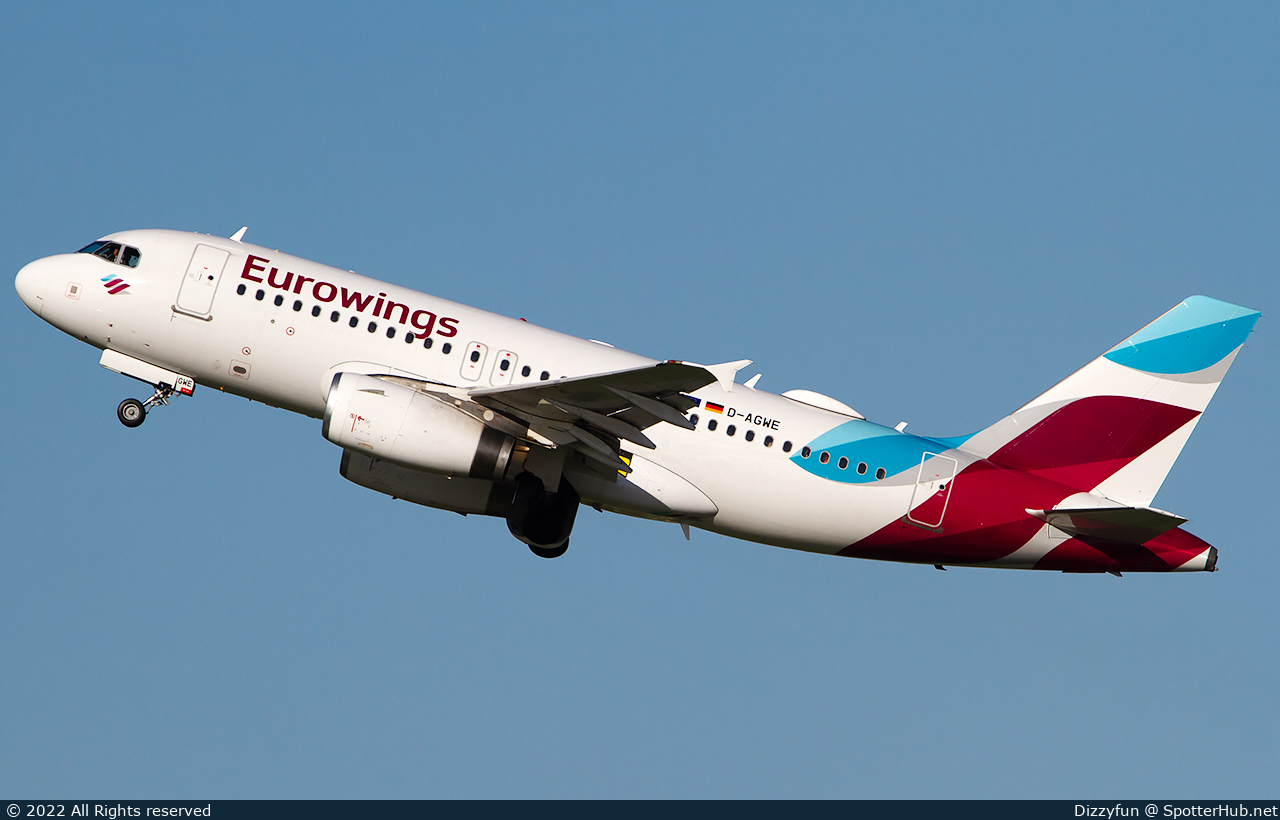 Photo of D-AGWE - Airbus A319-132 operated by Eurowings