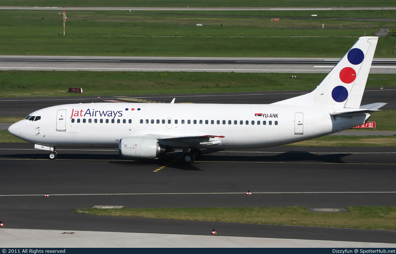 Photo of YU-ANK - Boeing 737-3H9 operated by Jat Airways