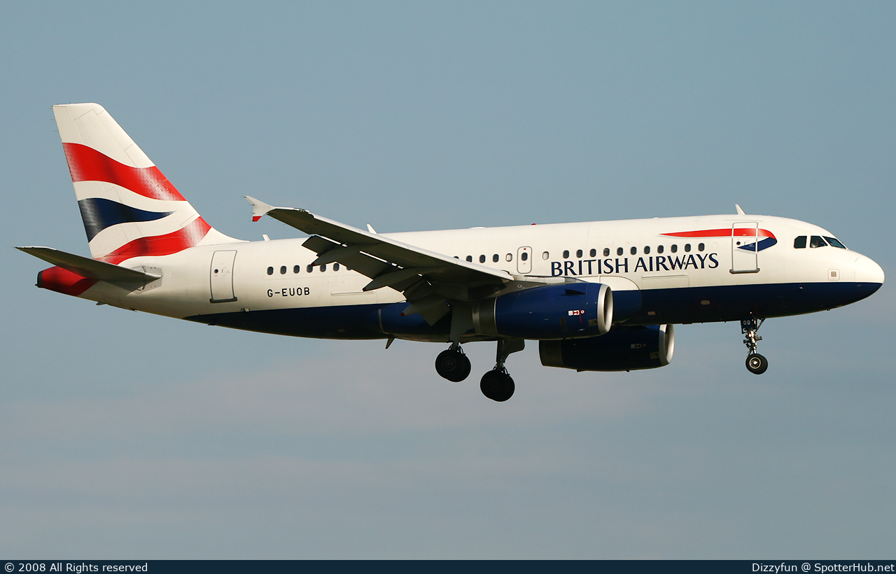 Photo of G-EUOB - Airbus A319-131 operated by British Airways