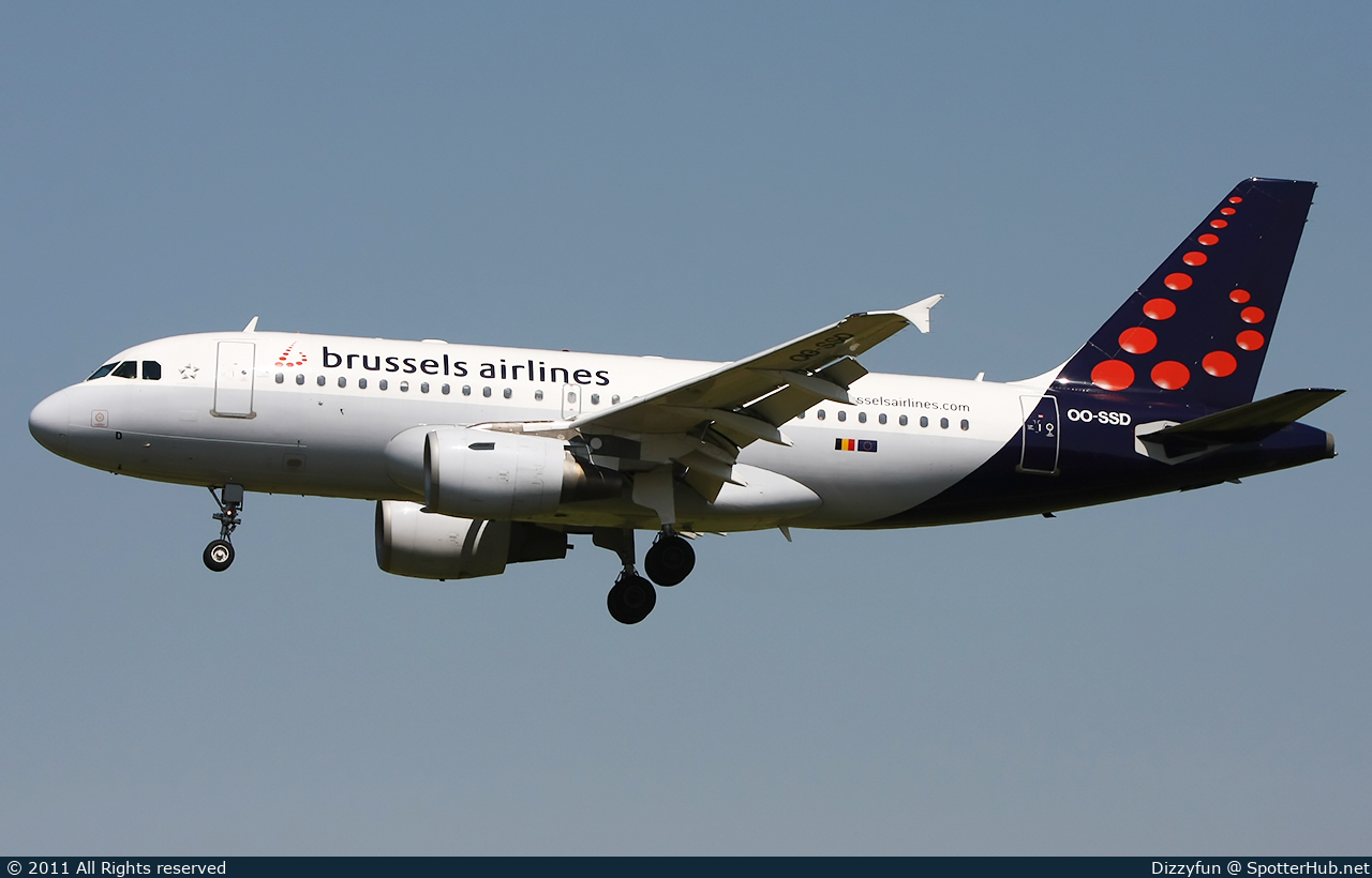 Photo of OO-SSD - Airbus A319-112 operated by Brussels Airlines