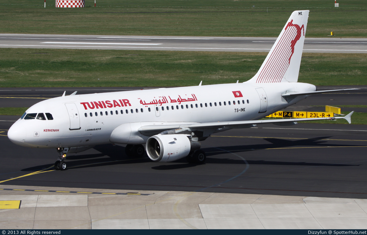 Photo of TS-IMK - Airbus A319-114 operated by Tunisair
