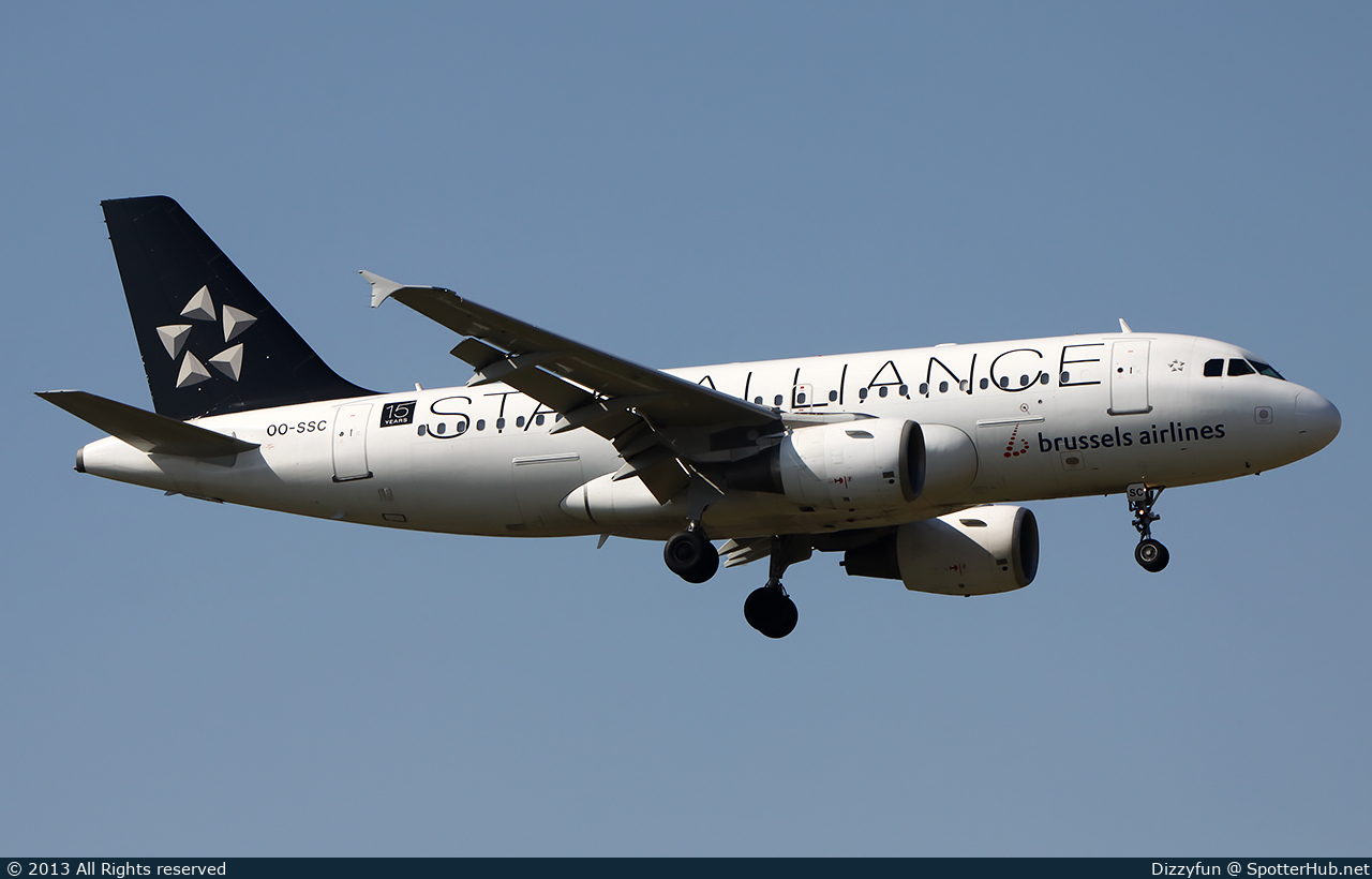 Photo of OO-SSC - Airbus A319-112 operated by Brussels Airlines