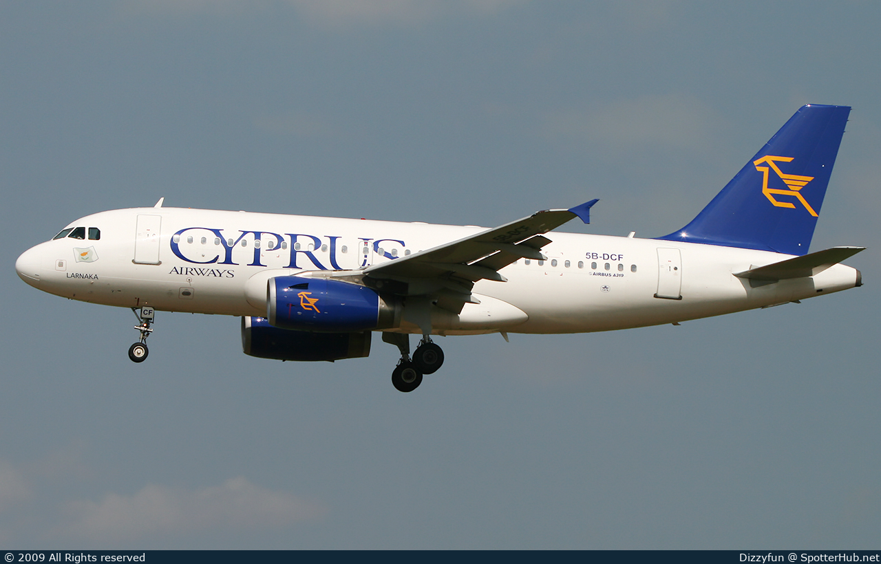 Photo of 5B-DCF - Airbus A319-132 operated by Cyprus Airways