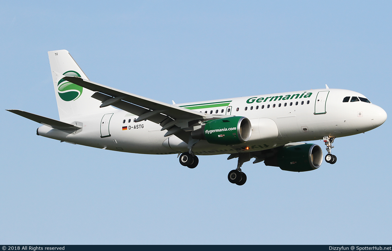 Photo of D-ASTG - Airbus A319-112 operated by Germania