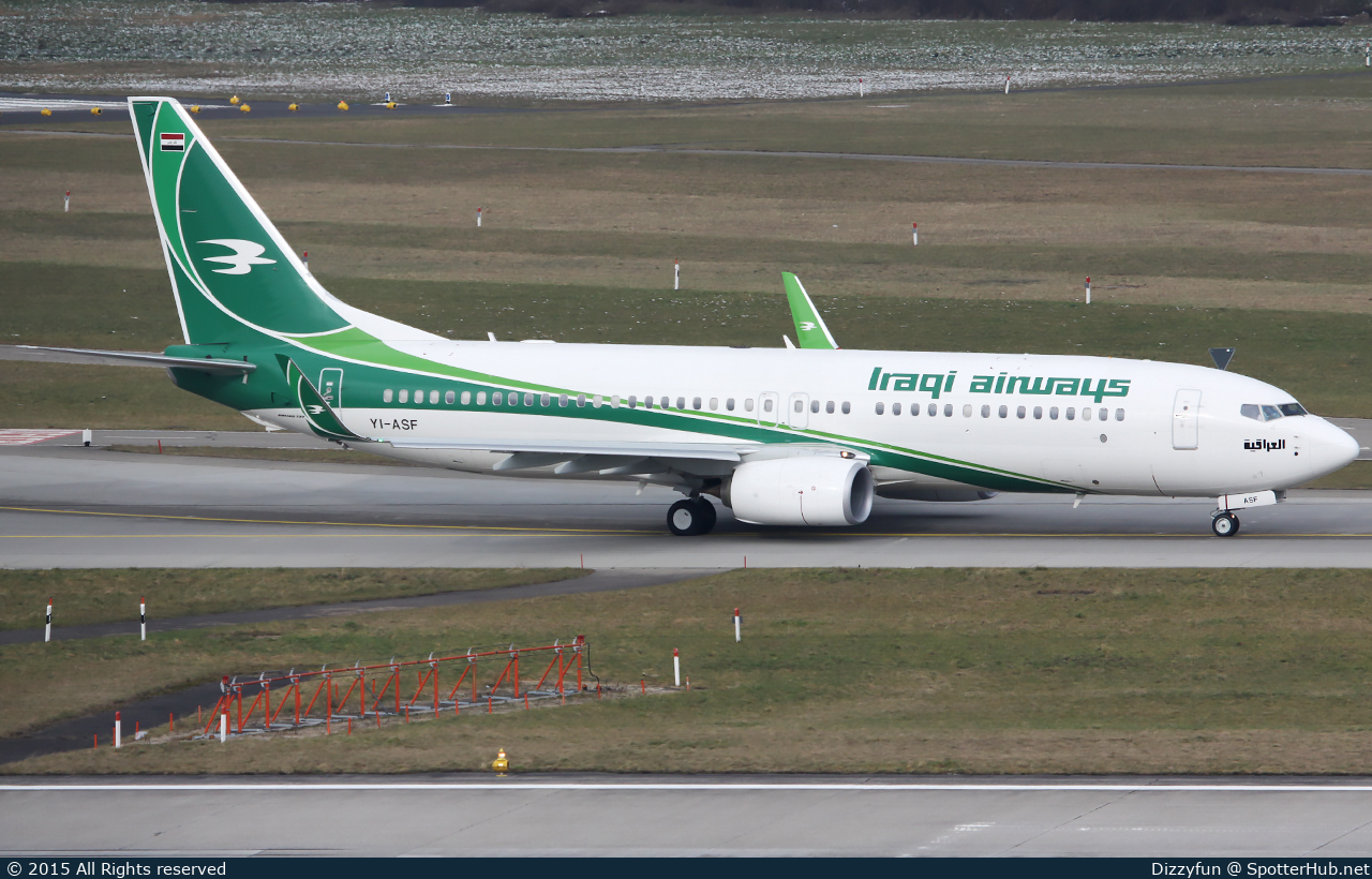 Photo of YI-ASF - Boeing 737-81Z operated by Iraqi Airways