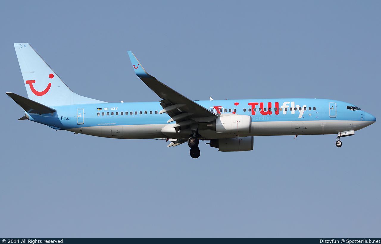 Photo of SE-DZV - Boeing 737-804 operated by TUIfly Nordic