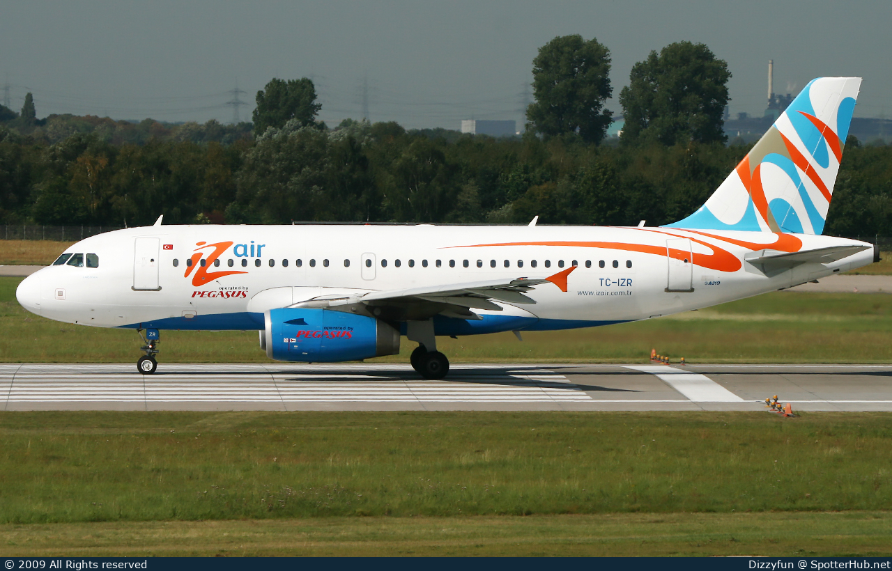 Photo of TC-IZR - Airbus A319-132 operated by IZair (opb Pegasus Airlines)