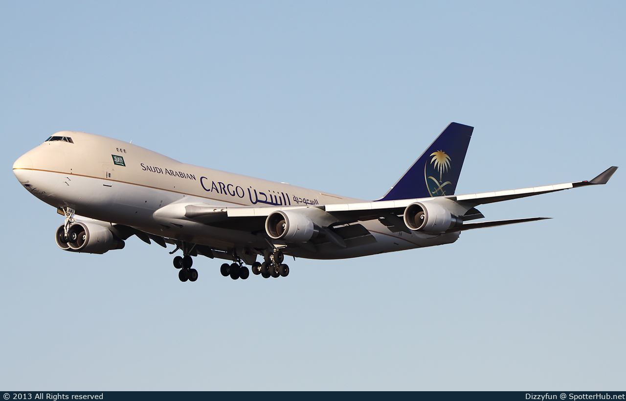Photo of TF-AMU - Boeing 747-48EF operated by Saudi Arabian Airlines Cargo (opb Air Atlanta Icelandic)