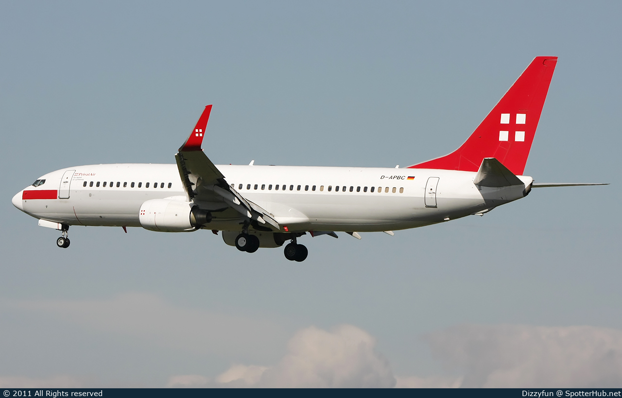 Photo of D-APBC - Boeing 737-8BK operated by PrivatAir Germany