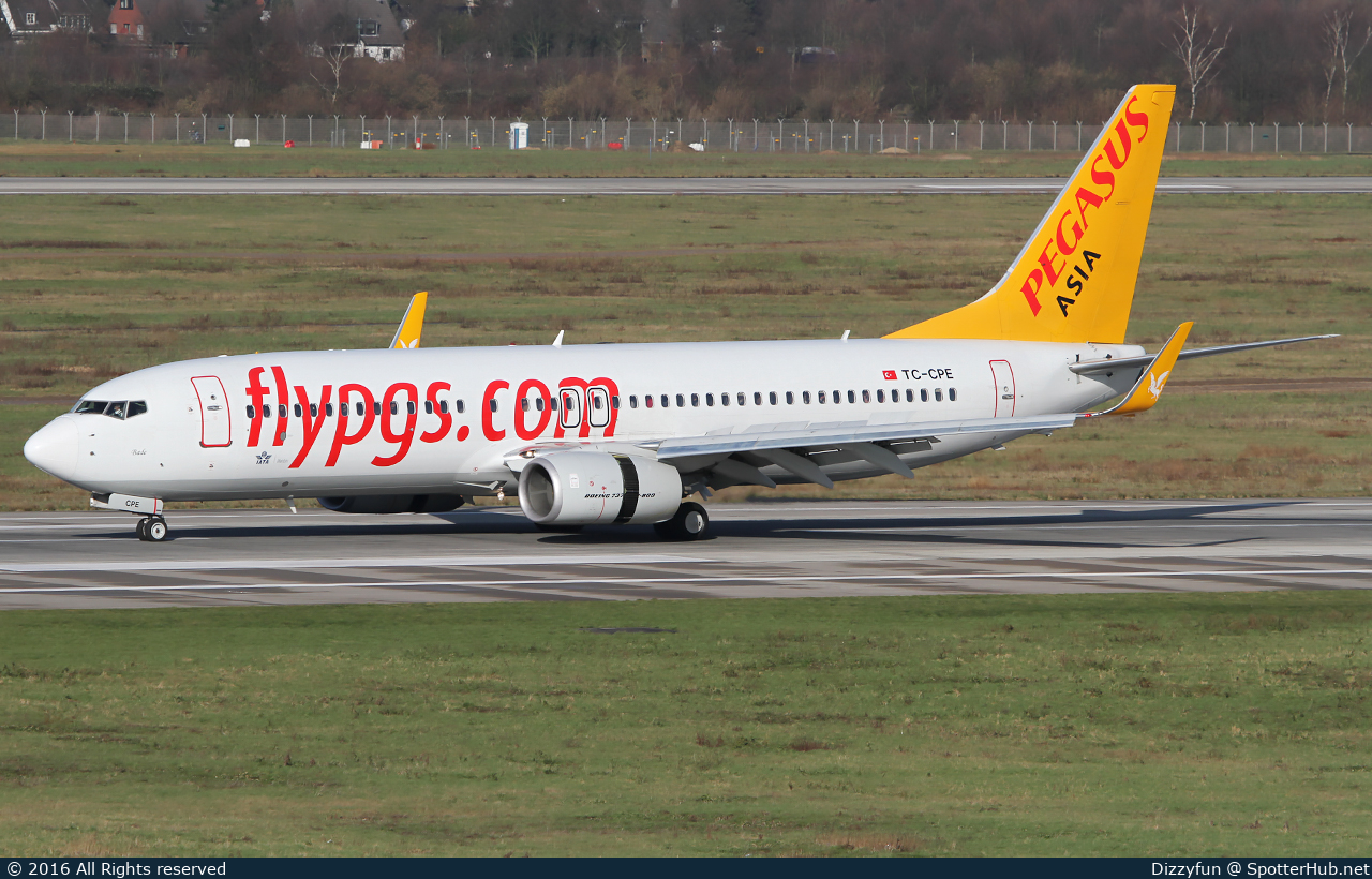Photo of TC-CPE - Boeing 737-82R operated by Pegasus Asia