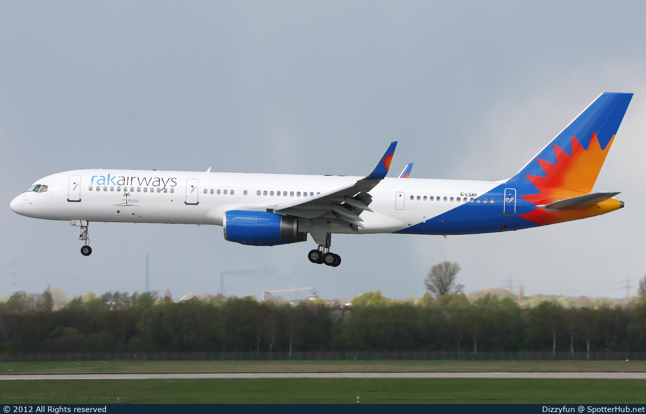 Photo of G-LSAK - Boeing 757-23N operated by RAK Airways (opb Jet2)