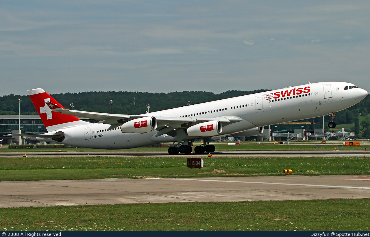 Photo of HB-JMN - Airbus A340-313 operated by Swiss International Air Lines