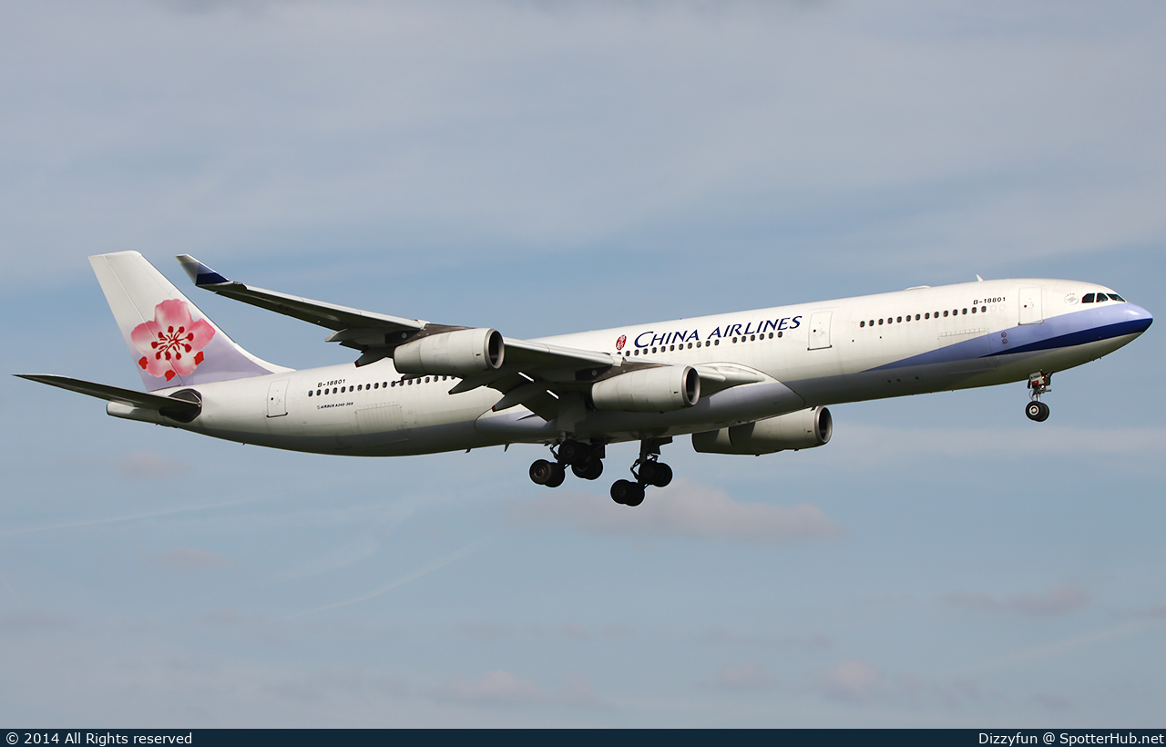 Photo of B-18801 - Airbus A340-313 operated by China Airlines