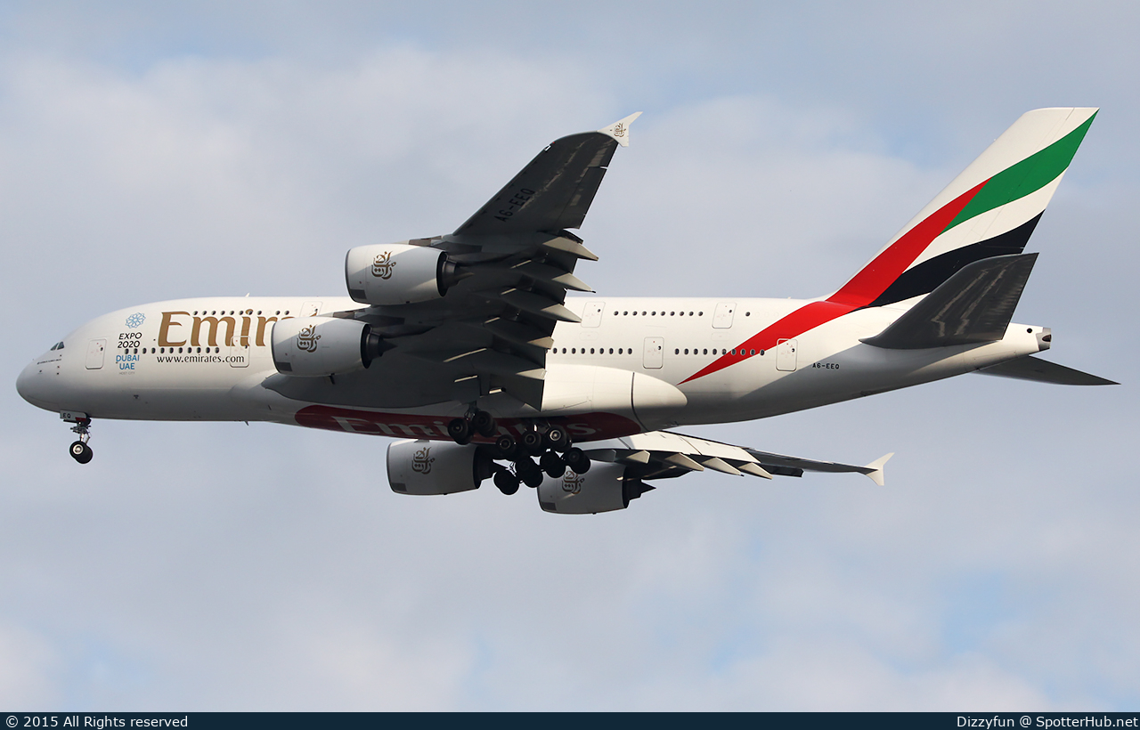 Photo of A6-EEQ - Airbus A380-861 operated by Emirates