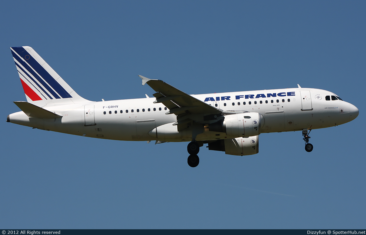 Photo of F-GRHV - Airbus A319-111 operated by Air France
