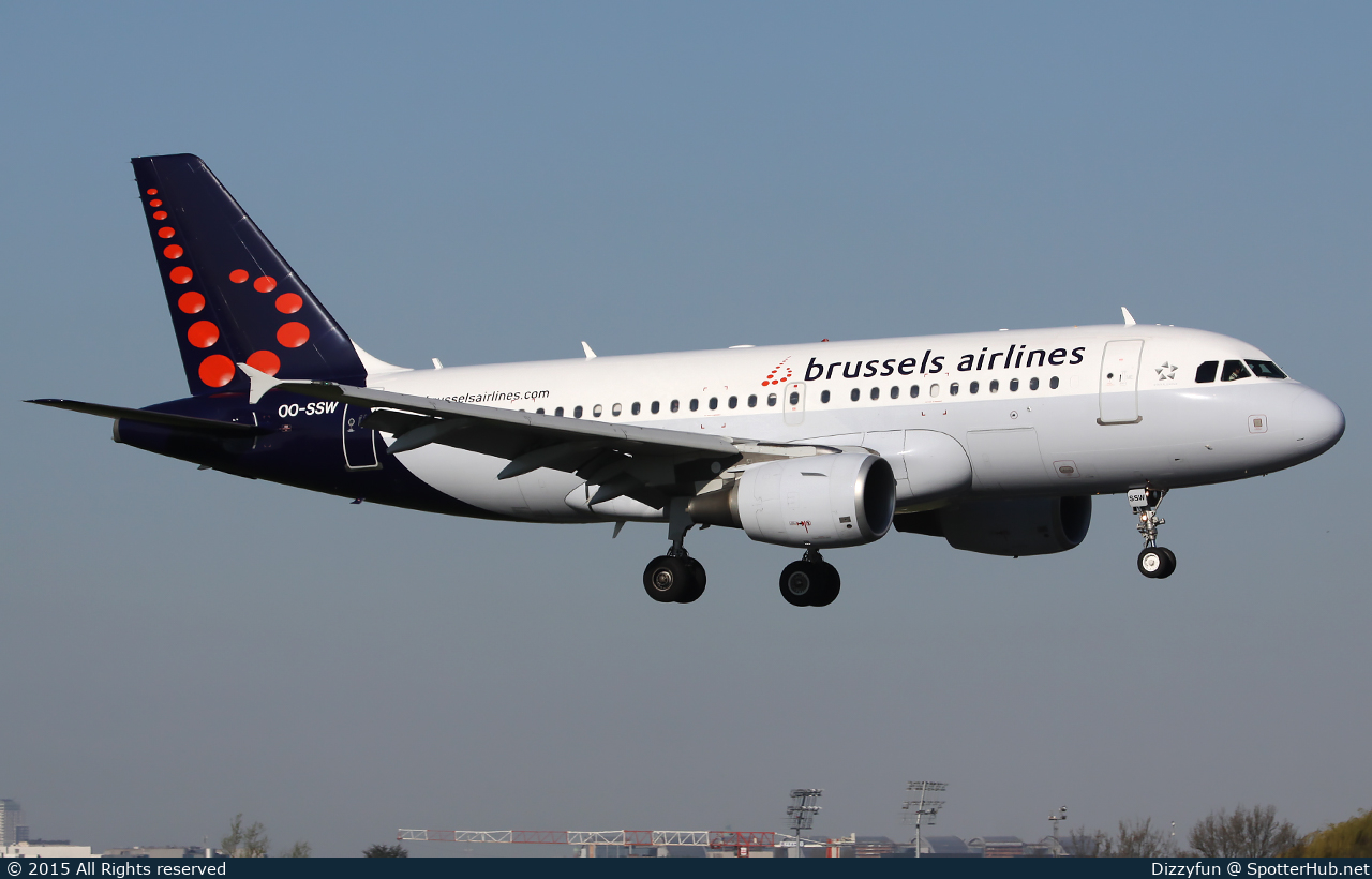 Photo of OO-SSW - Airbus A319-111 operated by Brussels Airlines