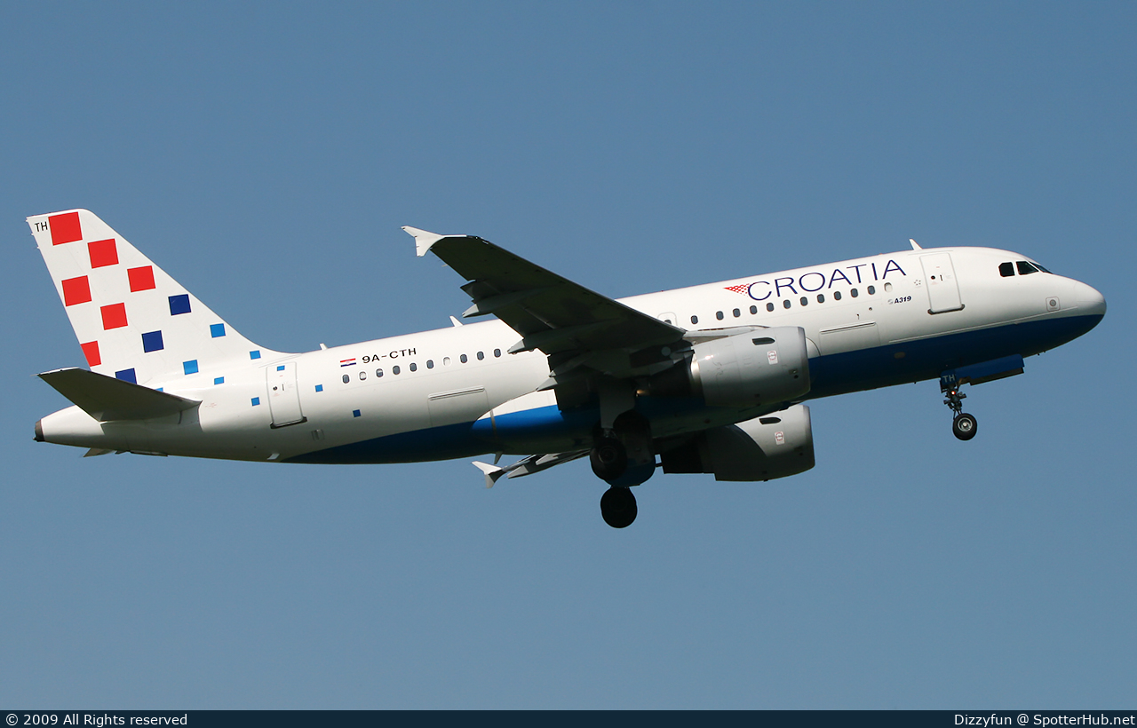 Photo of 9A-CTH - Airbus A319-112 operated by Croatia Airlines