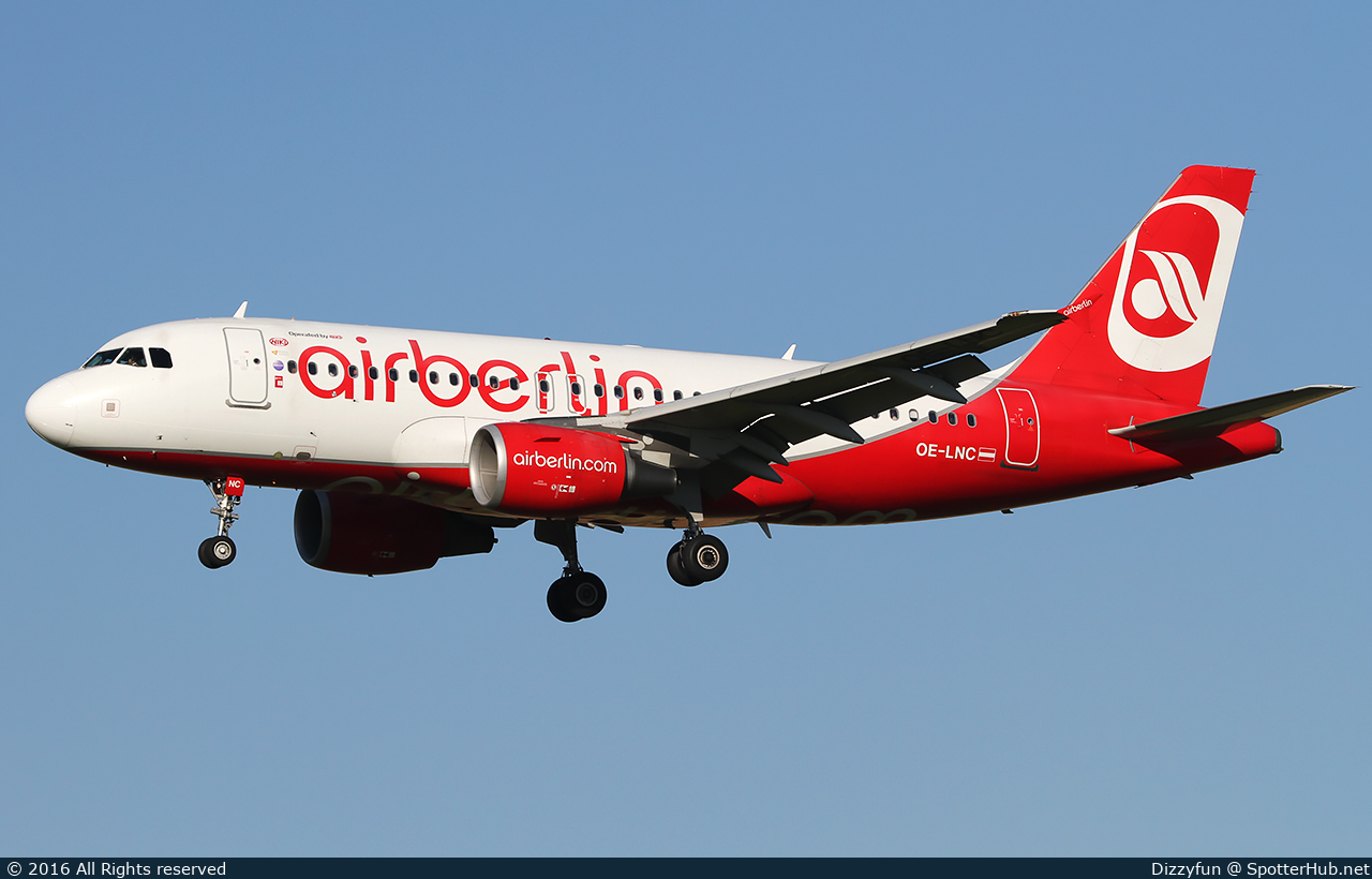 Photo of OE-LNC - Airbus A319-112 operated by Air Berlin (opb Niki)