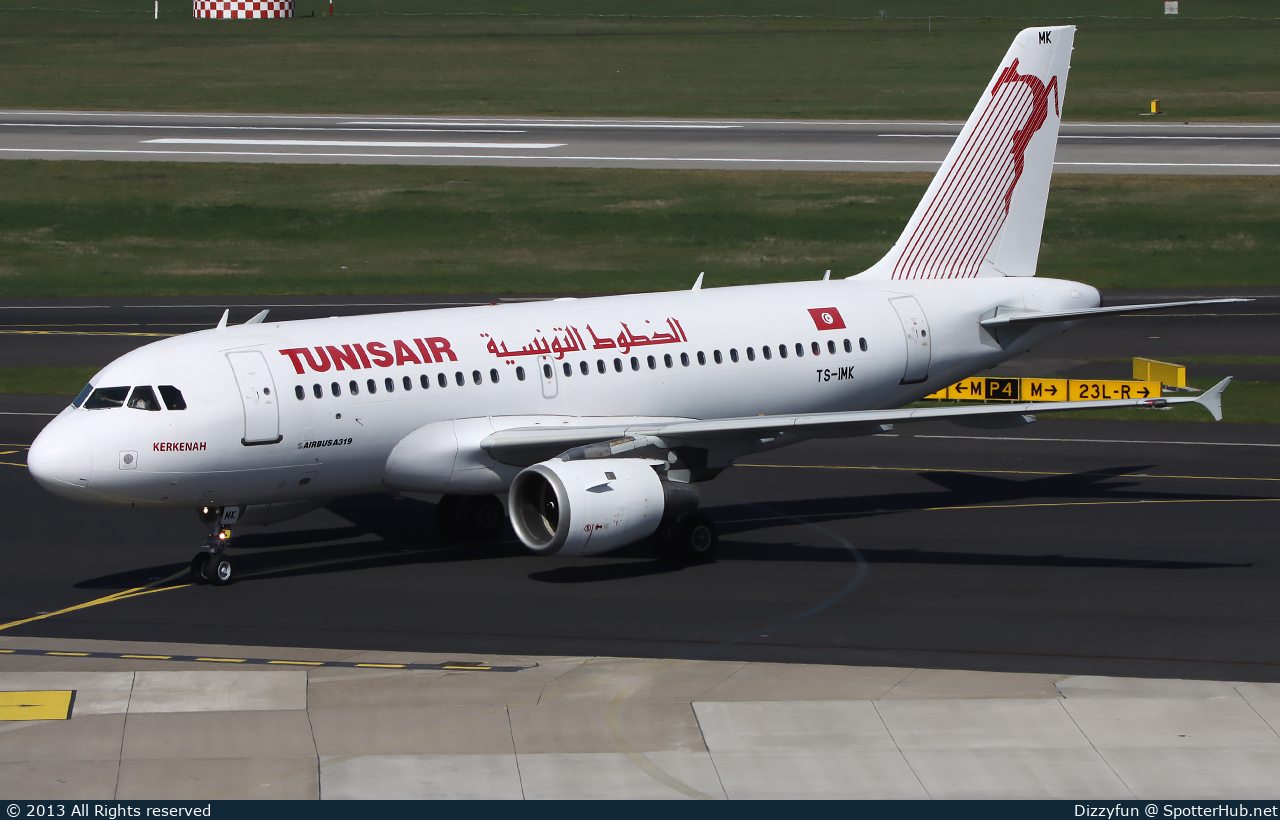 Photo of TS-IMK - Airbus A319-114 operated by Tunisair