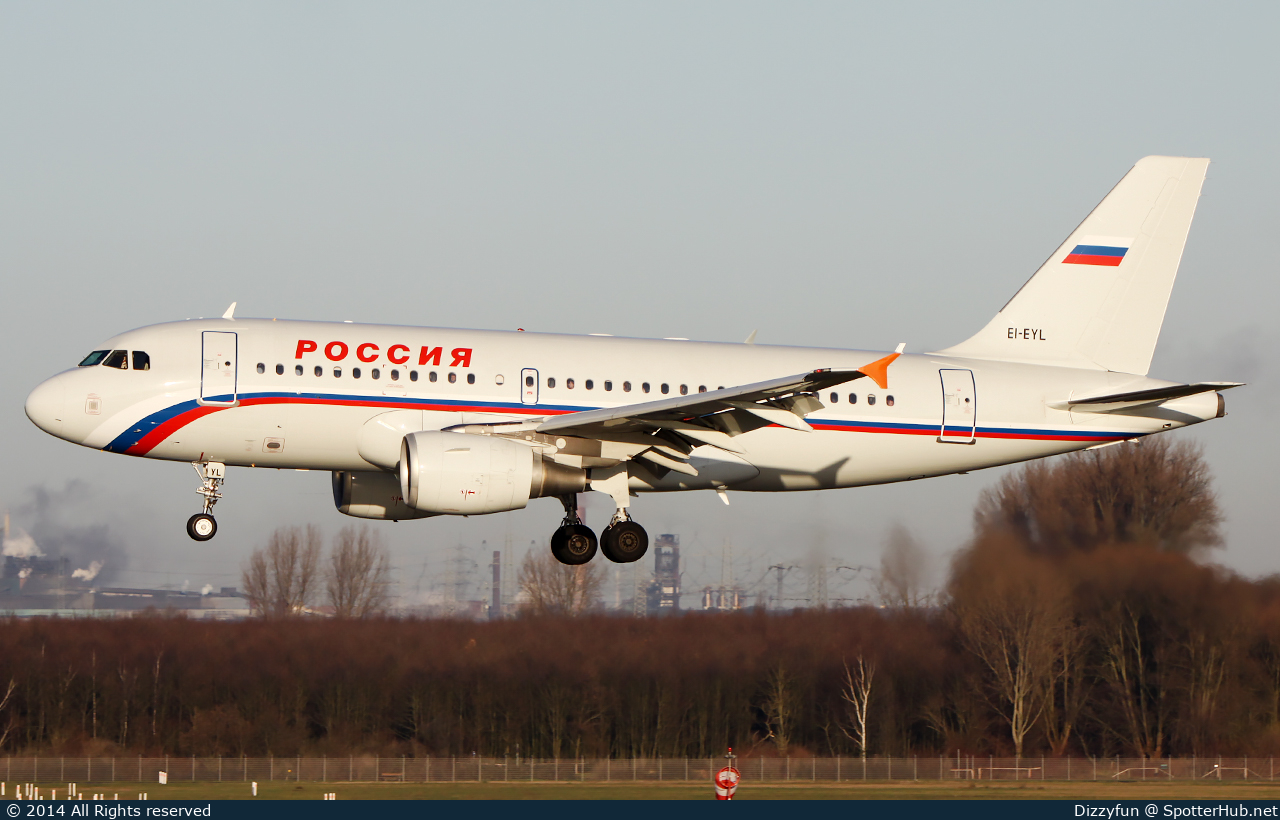 Photo of EI-EYL - Airbus A319-111 operated by Rossiya Airlines