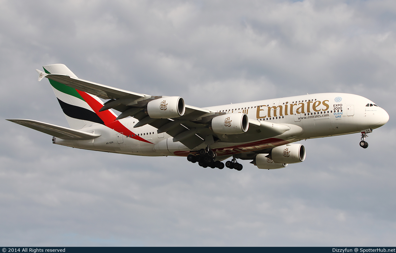 Photo of A6-EER - Airbus A380-861 operated by Emirates