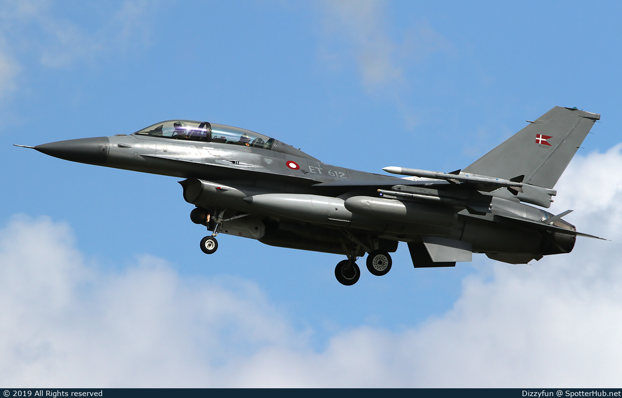 Photo of ET-612 - General Dynamics F-16BM Fighting Falcon operated by Royal Danish Air Force