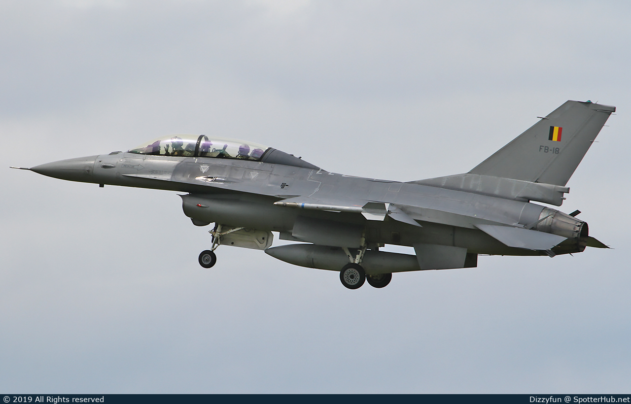 Photo of FB-18 - General Dynamics F-16BM Fighting Falcon operated by Belgian Air Force