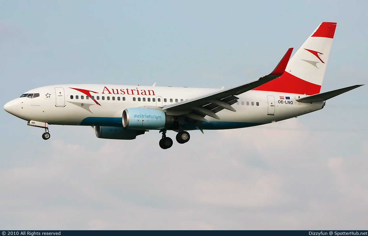Photo of OE-LNO - Boeing 737-7Z9 operated by Austrian Airlines
