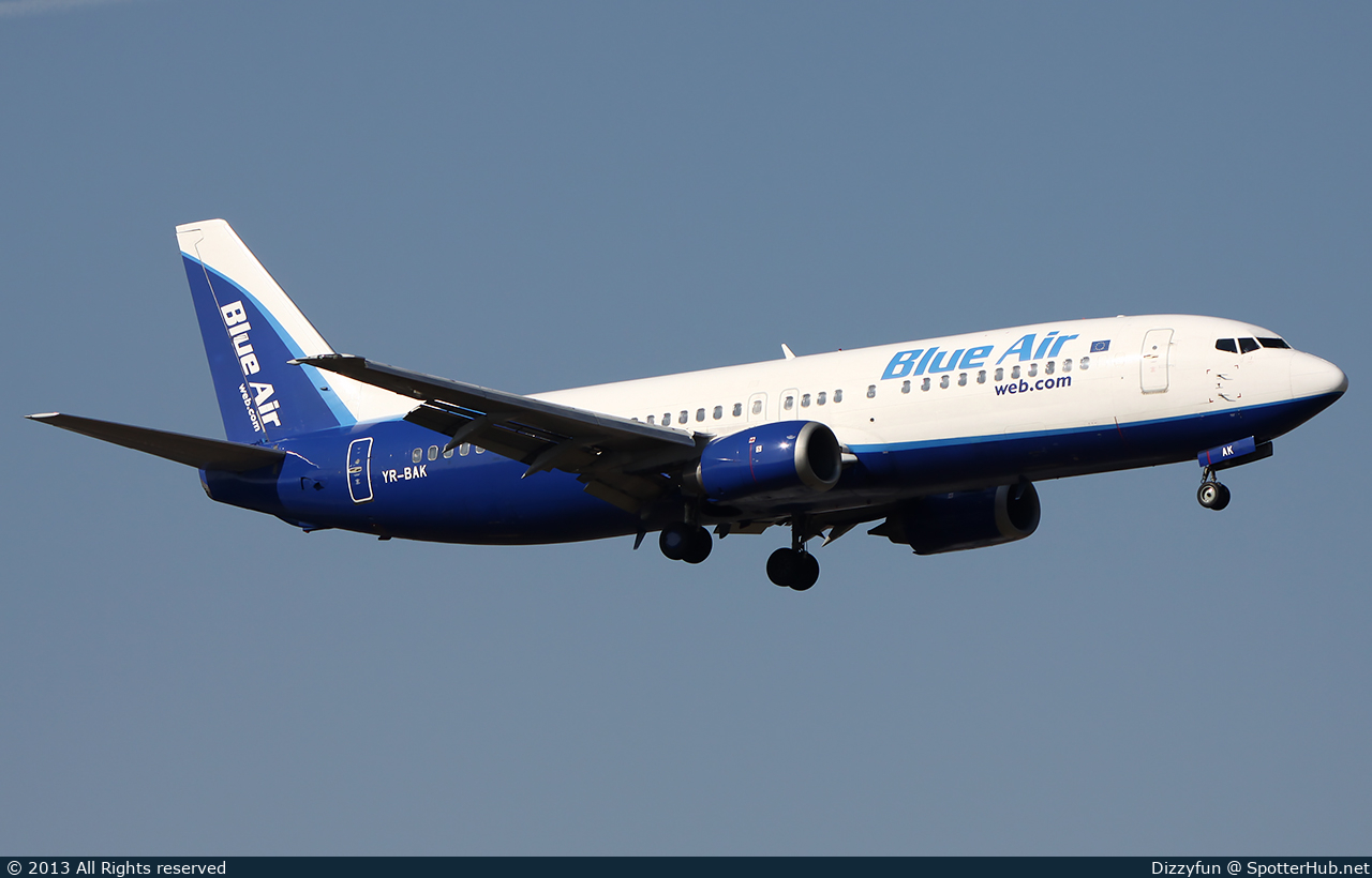 Photo of YR-BAK - Boeing 737-430 operated by Blue Air