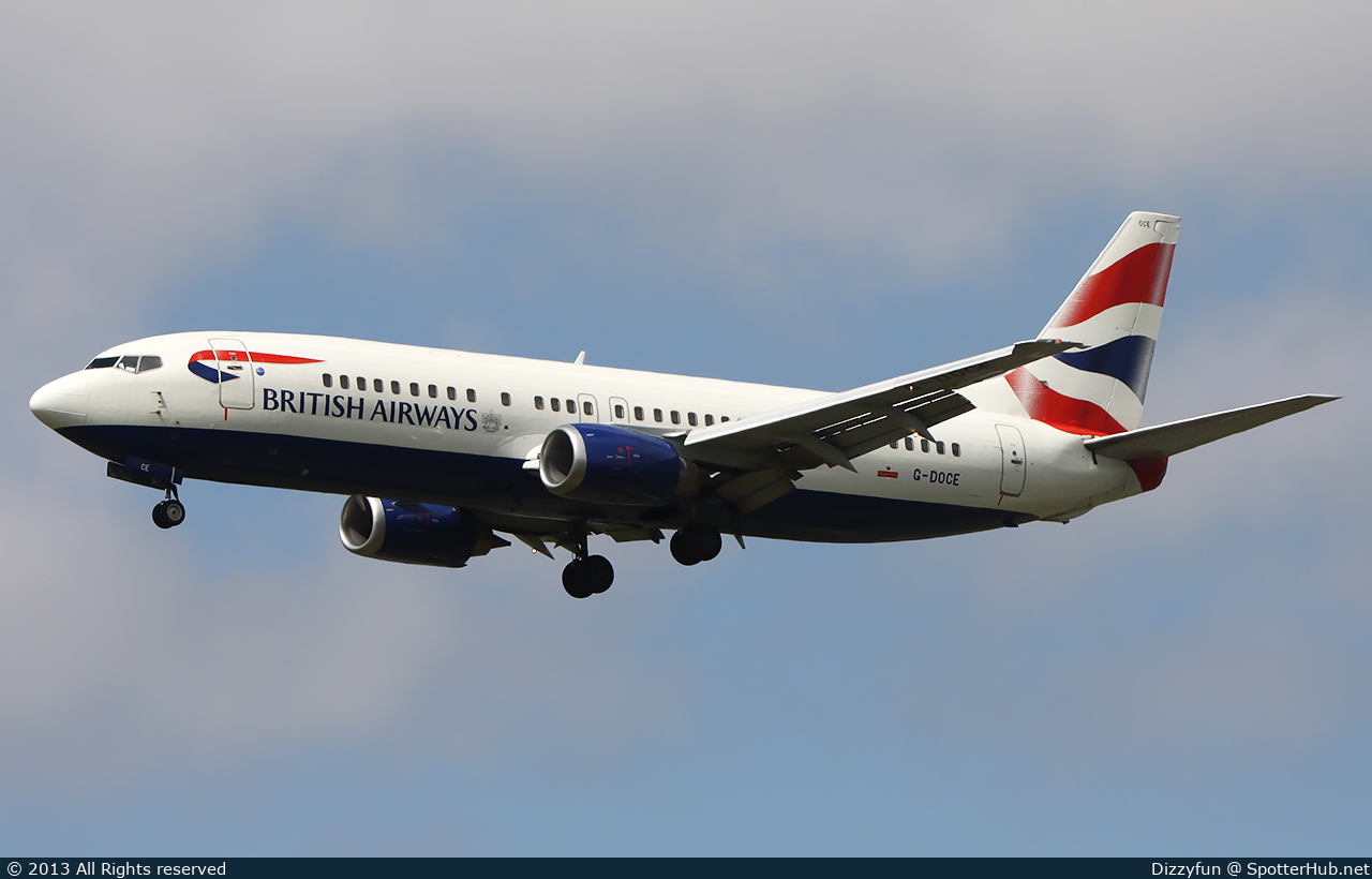 Photo of G-DOCE - Boeing 737-436 operated by British Airways