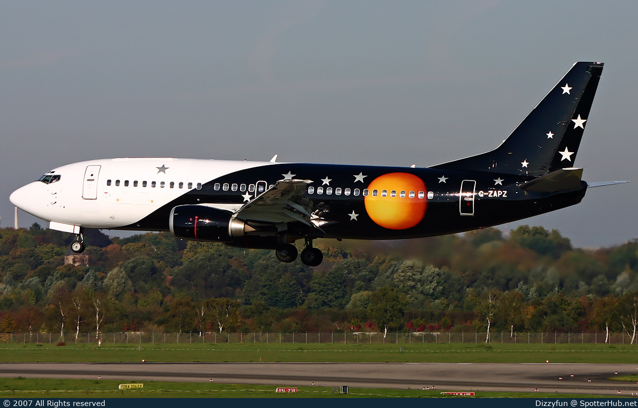Photo of G-ZAPZ - Boeing 737-33A(QC) operated by Titan Airways