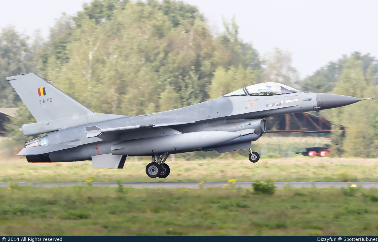 Photo of FA-116 - General Dynamics F-16AM Fighting Falcon operated by Belgian Air Force