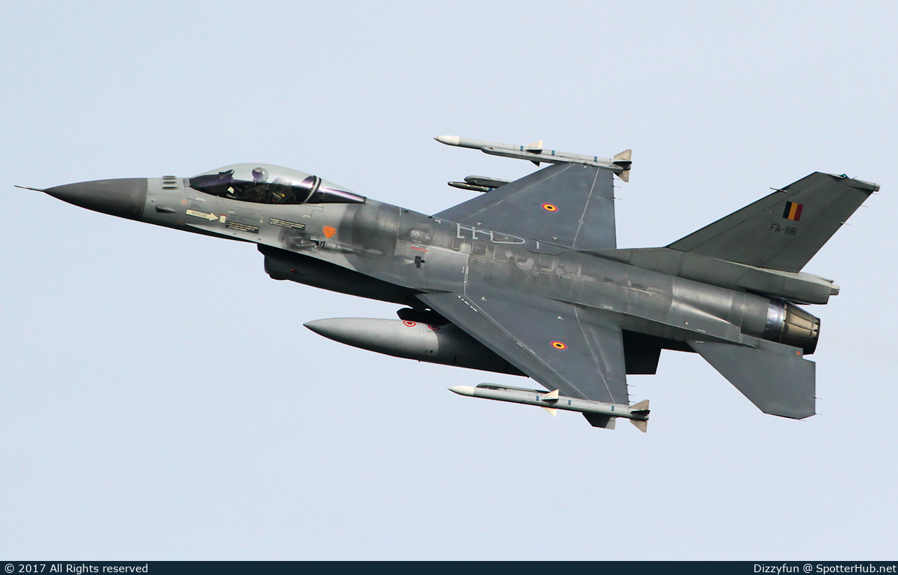 Photo of FA-118 - General Dynamics F-16AM Fighting Falcon operated by Belgian Air Force