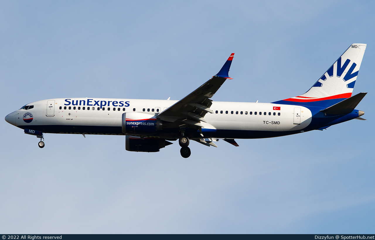 Photo of TC-SMD - Boeing 737 MAX 8 operated by SunExpress